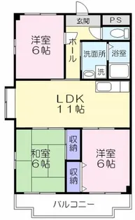 愛知県豊橋市柱五番町【マンション】の間取り