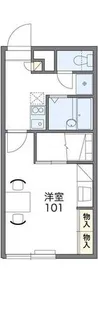 レオパレス三田D館【1階】の間取り