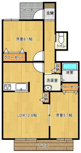レジデンスコート 加西【1階】の間取り