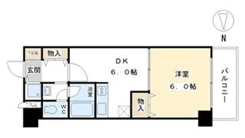 ライオンズマンション二条城東【202号室】の間取り