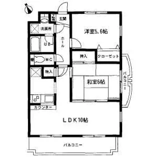 フォルス鷹丘【103号室】の間取り