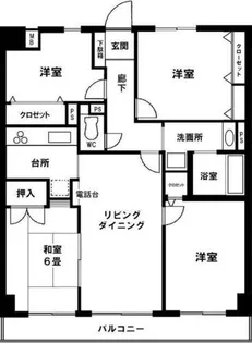 グランドハイリス本山【B-1号室】の間取り