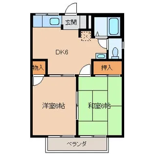 シャルムONO【201号室】の間取り