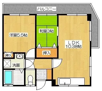 コーポ大村【201号室】の間取り