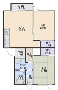 ハイツラポート97【B2-2号室】の間取り
