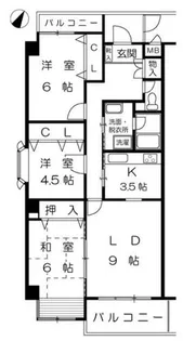 メゾン・デ・ポロニア【1階】の間取り