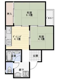 コーポシバタ【1号室】の間取り