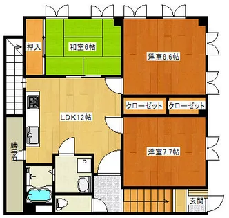 松井マンション【201号室】の間取り