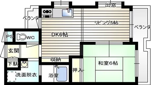 メゾンドール稲野303【203号室】の間取り