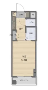 エステムコート神戸ハーバーランド前Ⅱ【301号室】の間取り