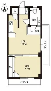 SK BUILDING-8【407号室】の間取り