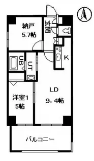 リヴェール山鼻【305号室】の間取り