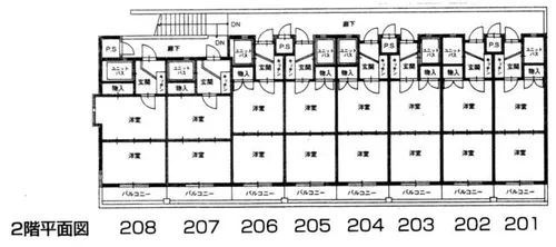 サンフェリオ塔ノ木【207号室】の間取り