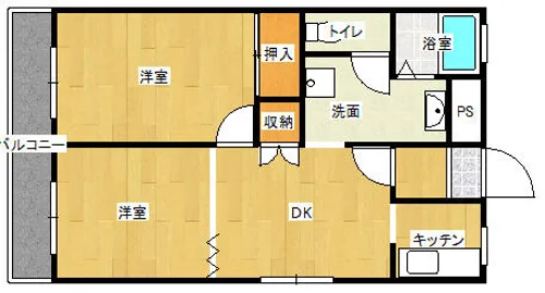 オランジュ【108号室】の間取り