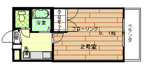 ハッピネス大濠【302号室】の間取り