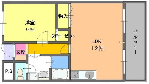 1LDKの間取り画像