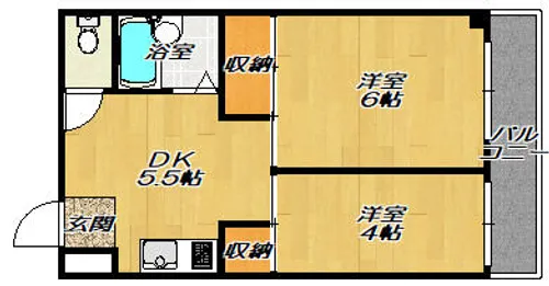 ローヤルハイツ石原【3階】の間取り