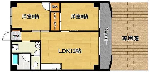 水町ブルーコーポ【103号室】の間取り