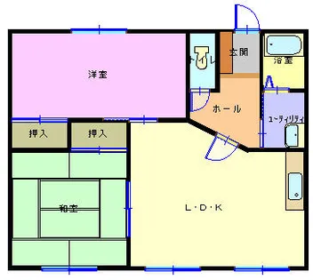 コーポ佐藤3号棟【1-2号室】の間取り