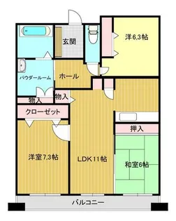 メディックス三萩野レジデンシャルタワー【15階】の間取り