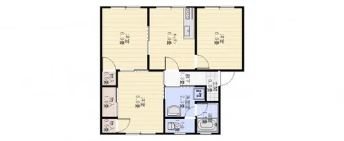 ヒルサイドアベニュー【202号室】の間取り