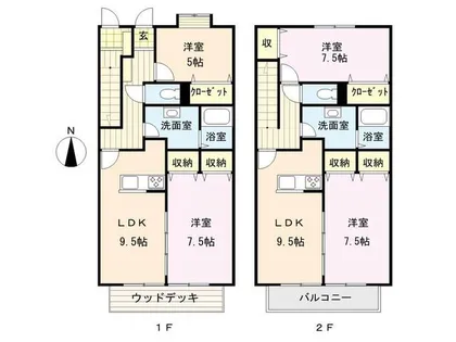 リバティーハウス【1階】の間取り