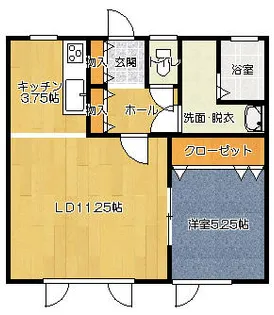 セジュール弐番館【1階】の間取り