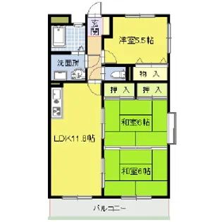 サングレイズ【4階】の間取り