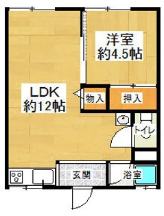 MAYUMIハイツ枚方5番館船橋【101号室】の間取り