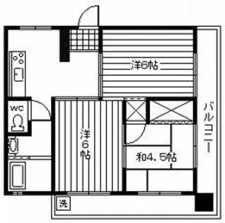サンハイツ中井【205号室】の間取り