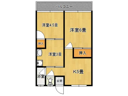 みふじ荘【8号室】の間取り