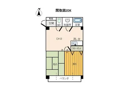 第2マルカネビル【201号室】の間取り