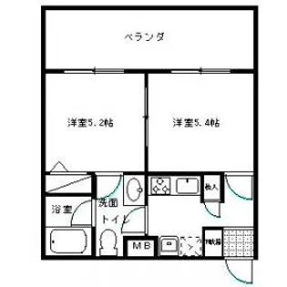 CUBE春吉patio【506号室】の間取り