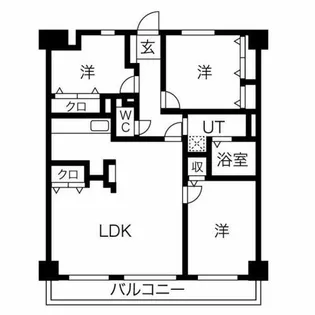 グランドハイリス本山【B-2号室】の間取り