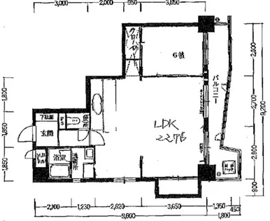 朝日プラザ赤坂Ⅱ【902号室】の間取り