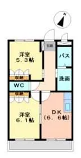 ハッピーヴィラ神野々【2階】の間取り