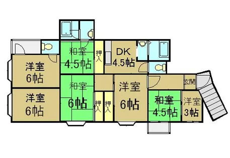 一の谷4丁目アパート【2階】の間取り