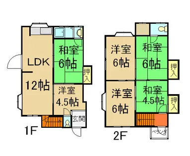 兵庫県神戸市須磨区一ノ谷町4丁目【一戸建】の間取り