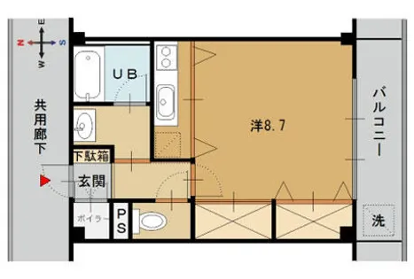 ヴィラ・プラタン【1階】の間取り