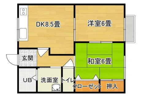 ウエストビレッジ塔田【201号室】の間取り