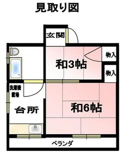 ツバキマンション【3号室】の間取り