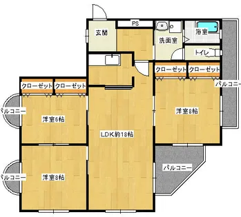 室見ハイツ【501号室】の間取り