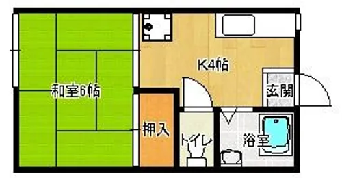 コーポ富士見【102号室】の間取り