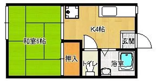コーポ富士見【102号室】の間取り