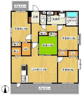 シャルム荒江【301号室】の間取り