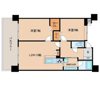 エイルマンション香春口ロゼア【2階】の間取り