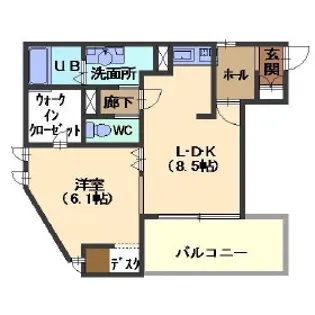 フラット大須【303号室】の間取り