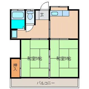 立花アパート【201号室】の間取り