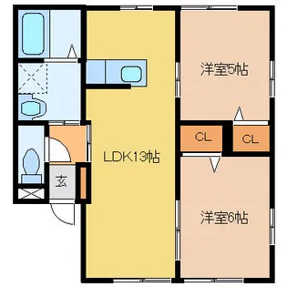 ソレイユ【101号室】の間取り