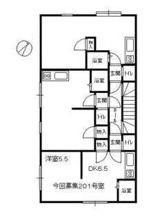 アメニテイハイム壱・弐番館【201号室】の間取り